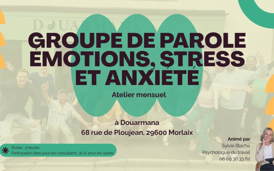 Groupe de parole émotions, stress et anxiété à Morlaix